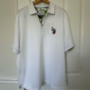 Tommy Bahama‎ Men's Postcards to Paradise White Polo Disney Golf Shirt XL NWT